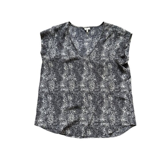 Joie Flowy Womens Silk Leopard Print Blouse Medium - Picture 1 of 6